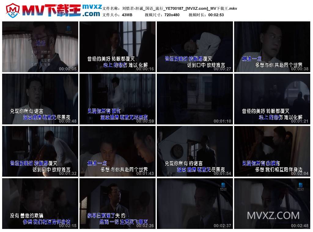 刘惜君-坦诚_国语_流行_YE700187